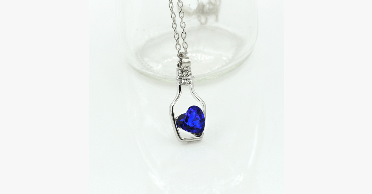 Avtoit | Love Bottle Gemstone Pendant Necklace - For whenever you need a sip of love