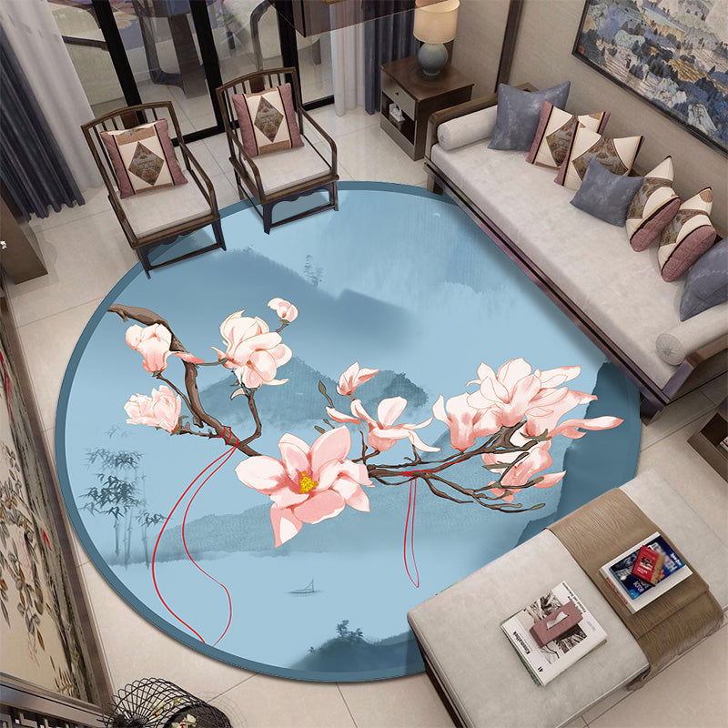 Avtoit | Classic Oriental Rug Multi-colored Flower and Bird Design Rug with Non-Slip Back Stain Resistant Pet-Friendly Rug for Living Room