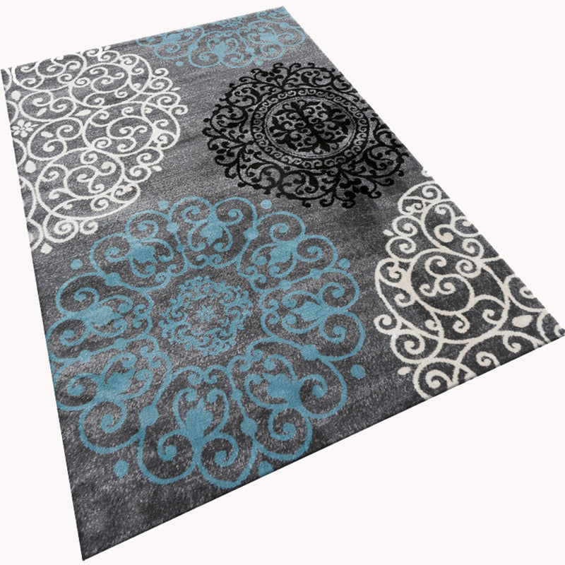 Avtoit | Glamour Drawing Print Rug Multicolor Chinoiserie Rug Synthetic Pet Friendly Non-Slip Back Washable Rug for Home