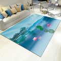 Avtoit | Glamour Drawing Print Rug Multicolor Chinoiserie Rug Synthetic Pet Friendly Non-Slip Back Washable Rug for Home