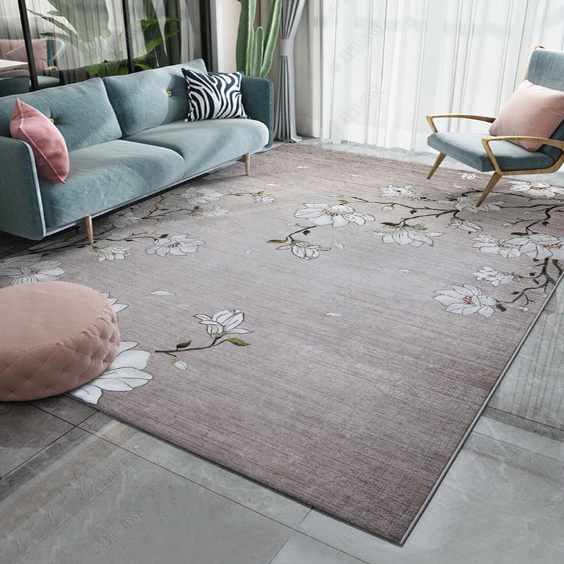 Avtoit | Multicolor Asia Indoor Rug Synthetic 3D Pattern Carpet Washable Stain Resistant Nonslip Underlay Rug for Large Room