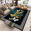 Avtoit | Traditional Chinoiserie Rug Multicolor Landscape Print Rug Pet-Friendly Washable Non-Slip Rug for Home
