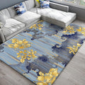 Avtoit | Chic Oriental Rug Polyester Flower Botanical Rug Non-slip Machine Washable Pet-friendly Carpet for Living Room