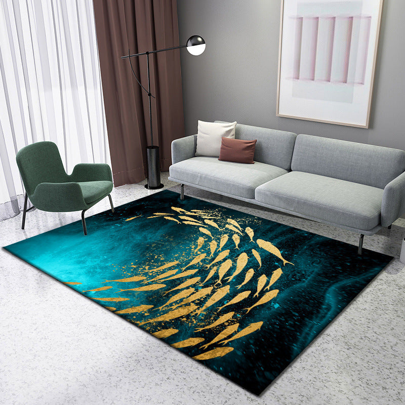 Avtoit | Enchanting 3D Natural Scene Rug Multicolor Asian Rug Synthetic Pet Friendly Stain Resistant Nonslip Back Rug for Living Room