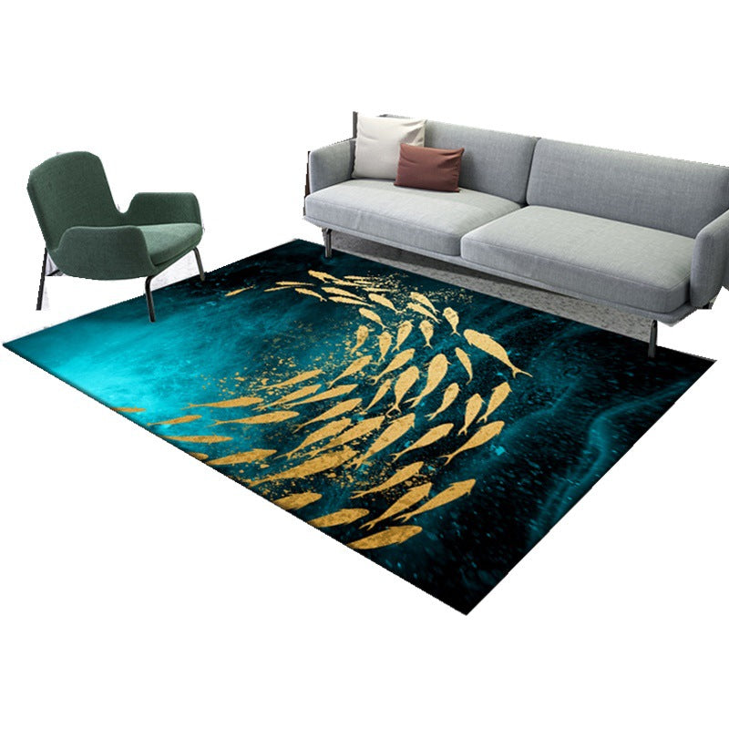 Avtoit | Enchanting 3D Natural Scene Rug Multicolor Asian Rug Synthetic Pet Friendly Stain Resistant Nonslip Back Rug for Living Room