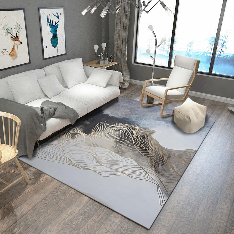 Avtoit | Steampunk Living Room Carpet Multicolored Rustic Surface Look Carpet Synthetic Stain Resistant Non-Slip Pet Friendly Indoor Carpet