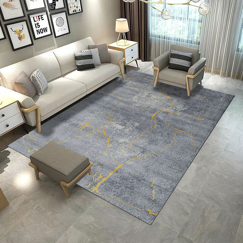 Avtoit | Aesthetics Abstract Area Rug Multicolored Industrial Carpet Synthetic Non-slip Stain Resistant Machine Washable Rug for the Living Room