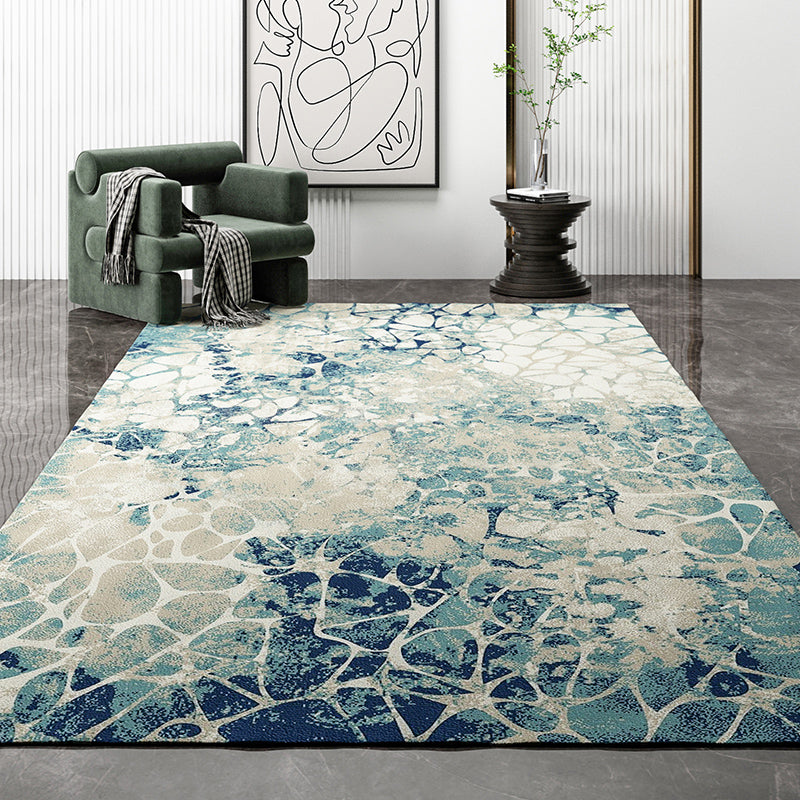 Avtoit | Cyberpunk Home Rug Multicolor Distressed Look Rug Polypropylene Non-Slip Stain Resistant Washable Area Rug