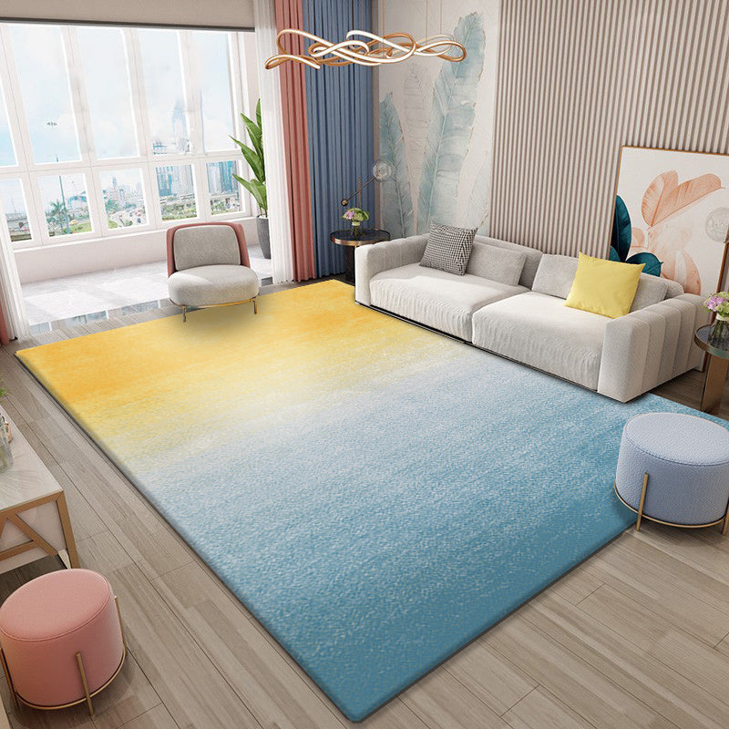 Avtoit | Simplicity Multicolor Ombre Rug Polyester Industrial Rug Non-slip Backing Pet Friendly Stain Resistant Rug for Guest Room