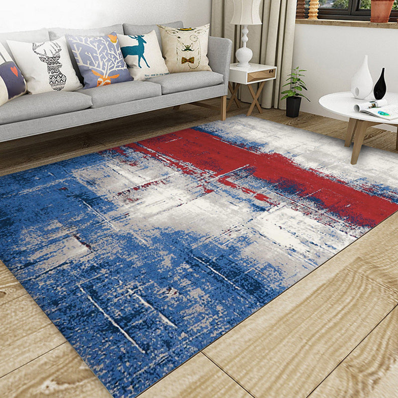 Avtoit | Classic Multicolor Industrial Carpet Polyester Abstract Painting Carpet Non-Slip Back Machine Washable Stain Resistant Carpet for Lounge