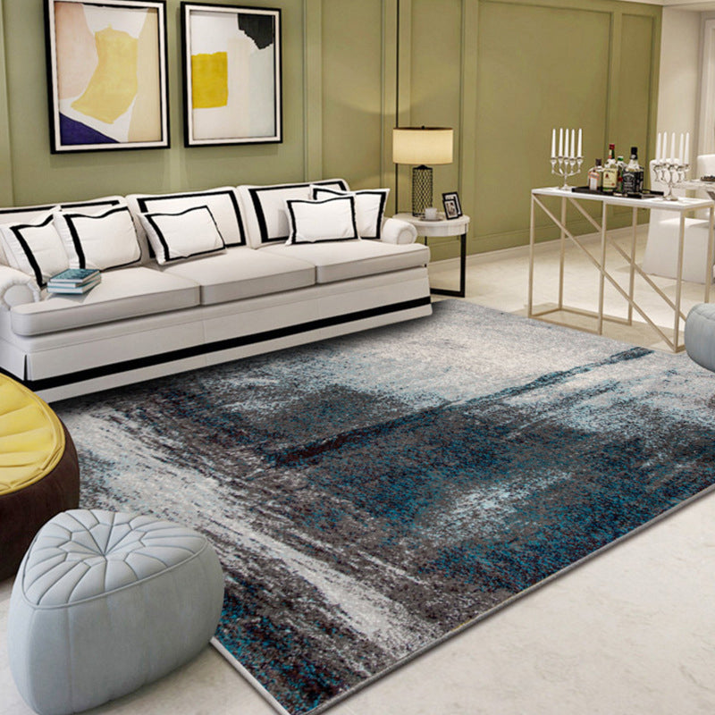 Avtoit | Classic Multicolor Industrial Carpet Polyester Abstract Painting Carpet Non-Slip Back Machine Washable Stain Resistant Carpet for Lounge