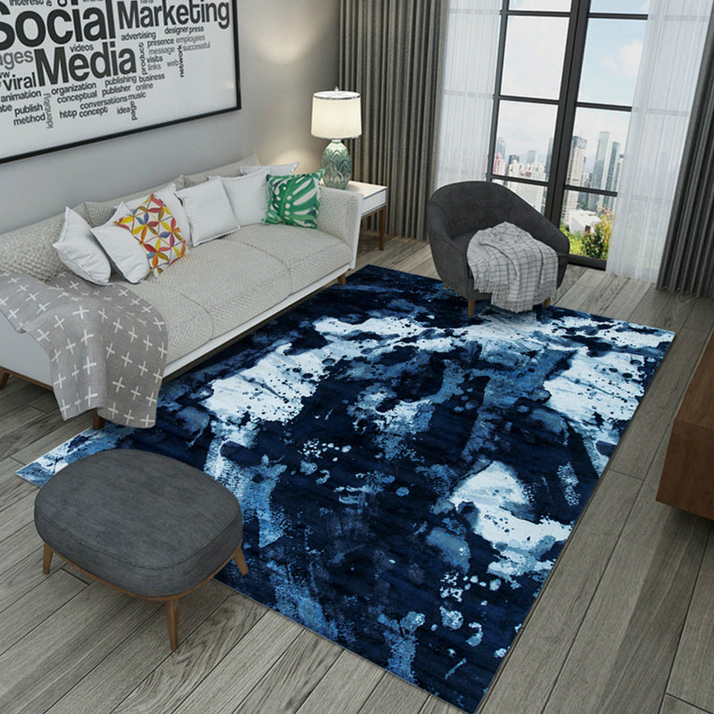 Avtoit | Classic Multicolor Industrial Carpet Polyester Abstract Painting Carpet Non-Slip Back Machine Washable Stain Resistant Carpet for Lounge