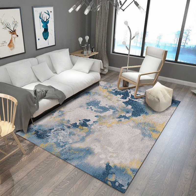 Avtoit | Steampunk Post-Expressionism Rug Multicolor Polypropylene Rug Non-slip Stain-resistant Pet-friendly Rug for Home