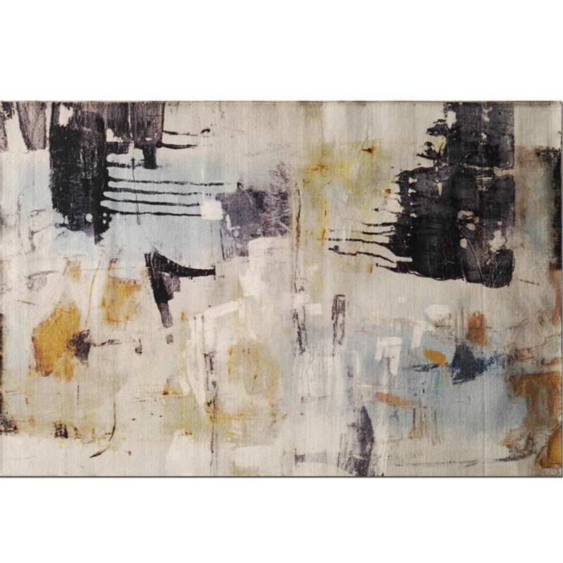 Avtoit | Steampunk Post-Expressionism Rug Multicolor Polypropylene Rug Non-slip Stain-resistant Pet-friendly Rug for Home