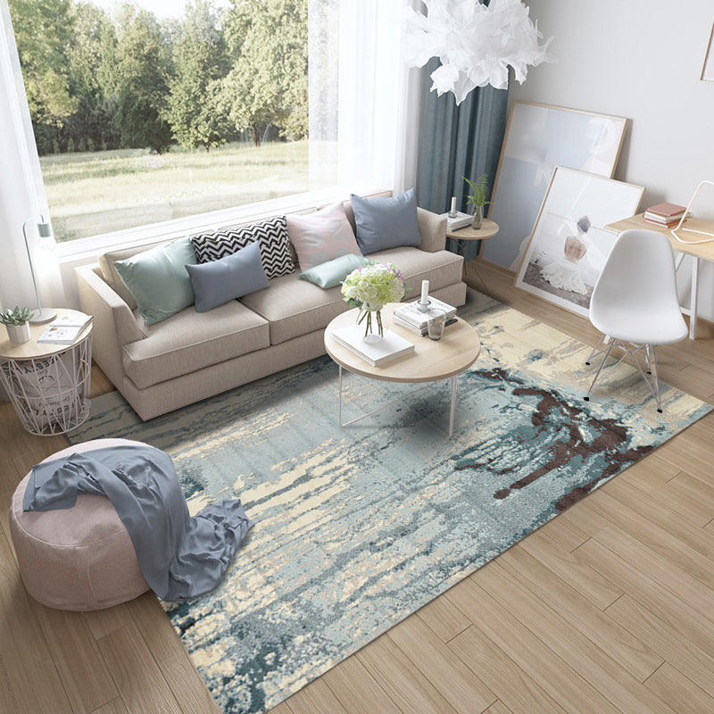Avtoit | Steampunk Post-Expressionism Rug Multicolor Polypropylene Rug Non-slip Stain-resistant Pet-friendly Rug for Home