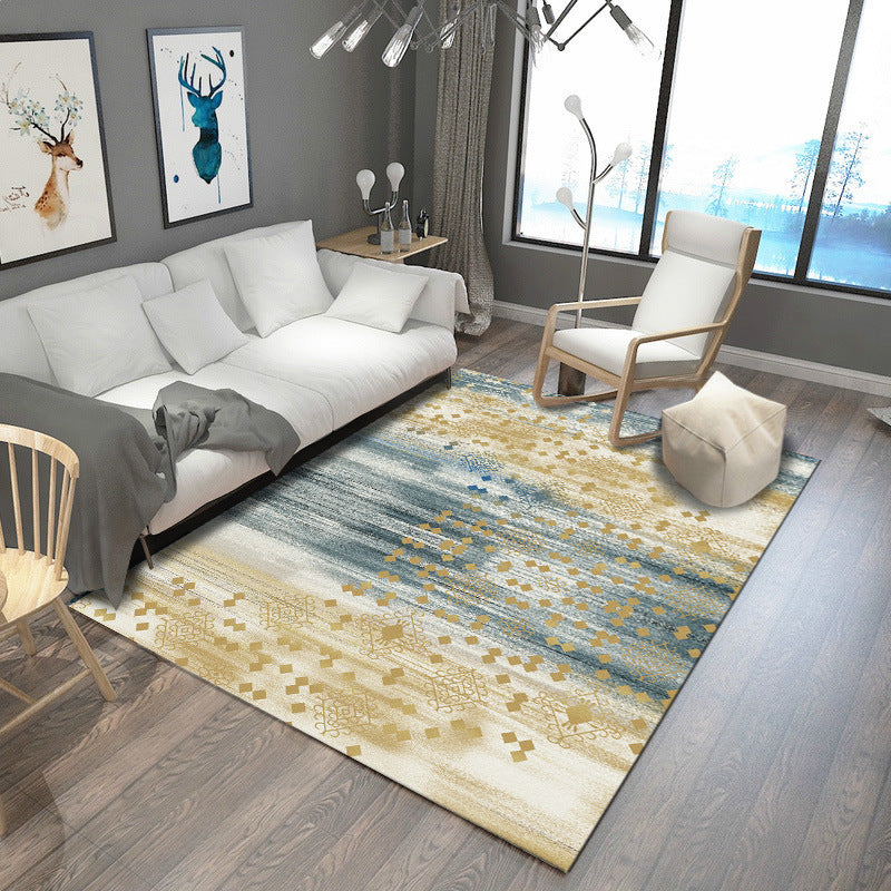 Avtoit | Steampunk Post-Expressionism Rug Multicolor Polypropylene Rug Non-slip Stain-resistant Pet-friendly Rug for Home