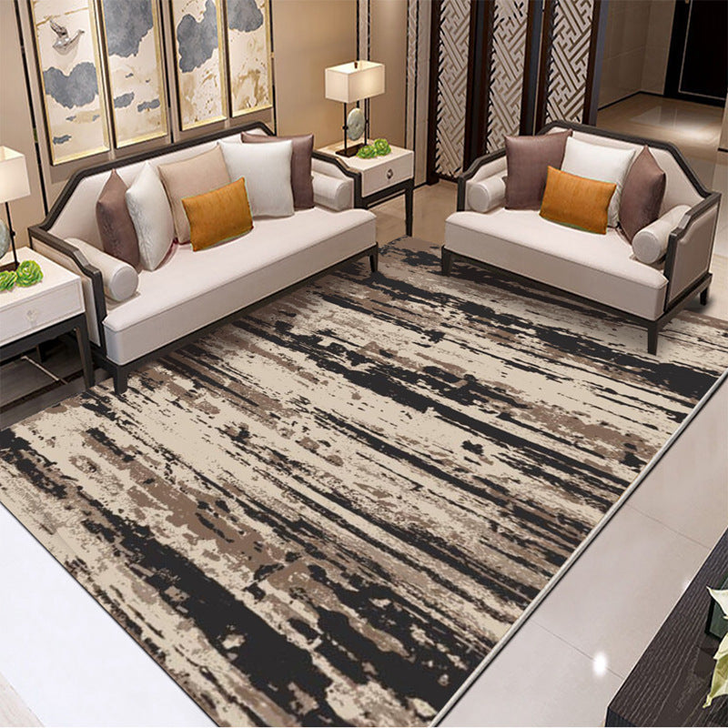 Avtoit | Classic Industrial Design Rug Multicolored Postmodernism Rug Stain Resistant Pet Friendly Non-Slip Rug for Room