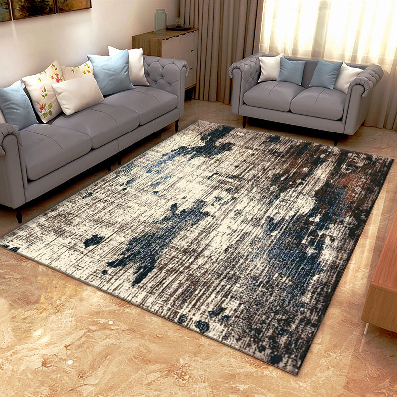 Avtoit | Classic Industrial Design Rug Multicolored Postmodernism Rug Stain Resistant Pet Friendly Non-Slip Rug for Room