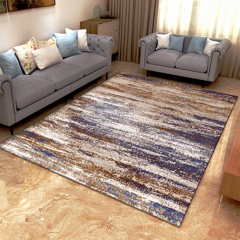 Avtoit | Classic Industrial Design Rug Multicolored Postmodernism Rug Stain Resistant Pet Friendly Non-Slip Rug for Room