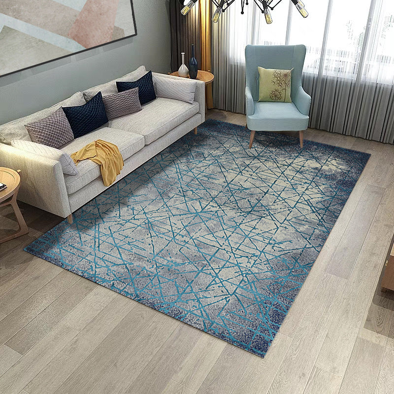 Avtoit | Classic Industrial Design Rug Multicolored Postmodernism Rug Stain Resistant Pet Friendly Non-Slip Rug for Room