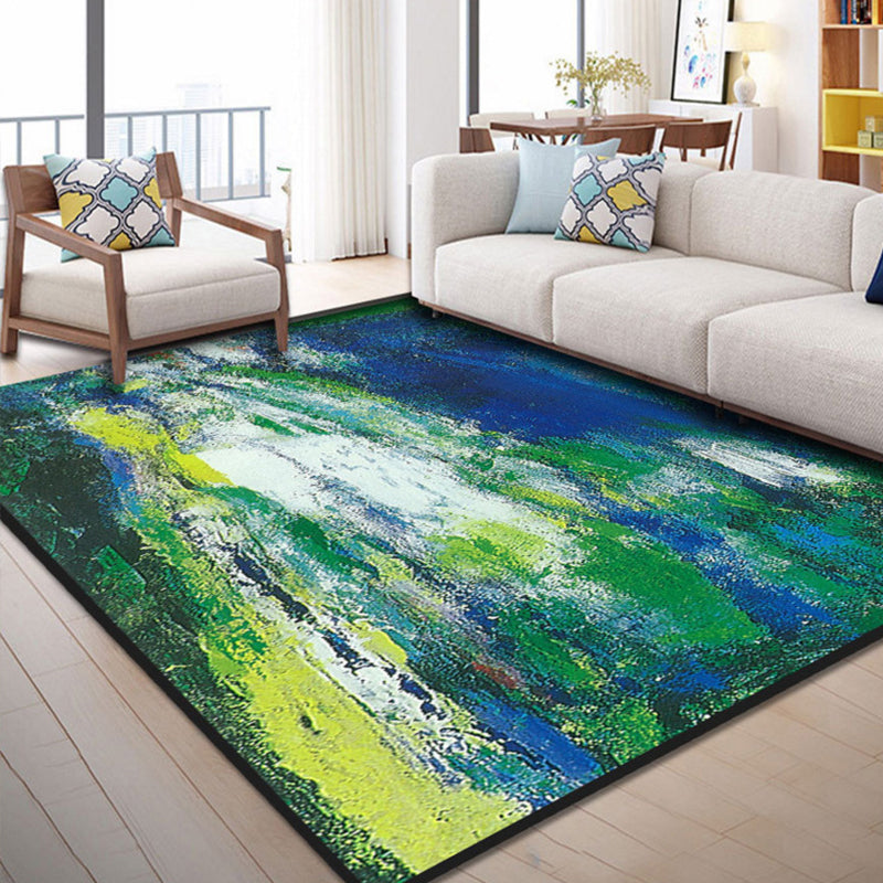 Avtoit | Industrial Style Living Rug Multicolored Expressionism Rug Synthetic Non-slip Pet-friendly Machine washable Rug