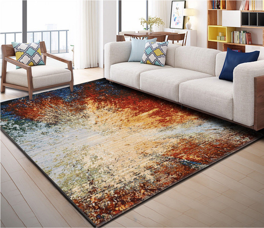 Avtoit | Industrial Style Living Rug Multicolored Expressionism Rug Synthetic Non-slip Pet-friendly Machine washable Rug