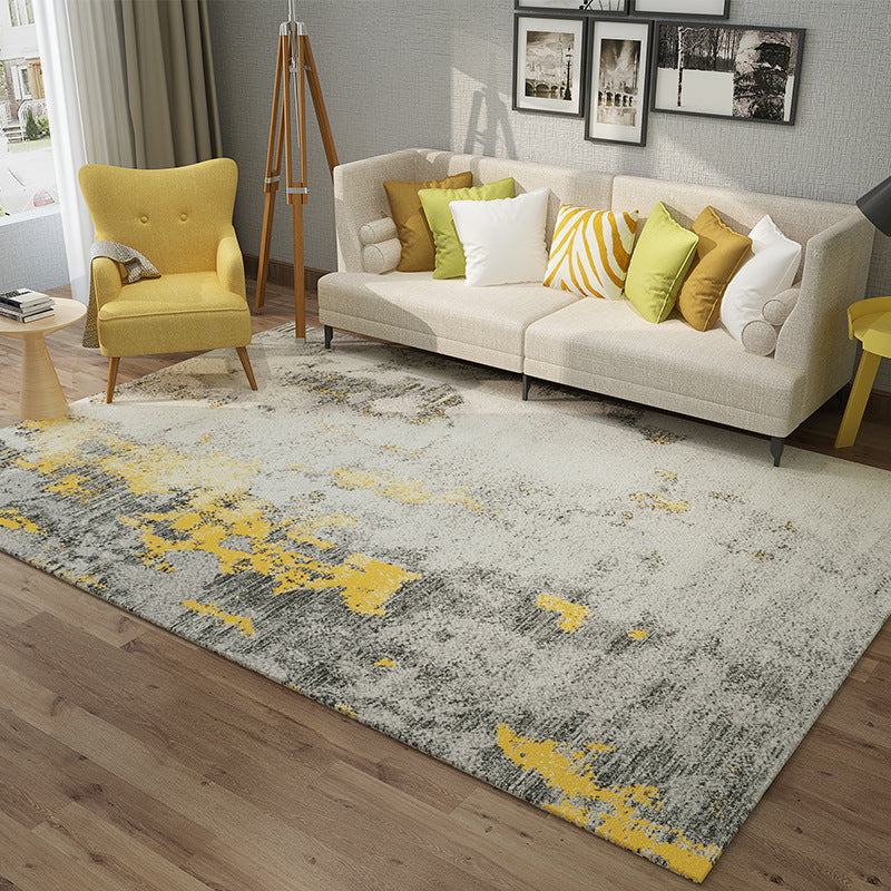 Avtoit | Cyberpunk Rusty Look Area Rug Multi Color Polypropylene Rug Stain Resistant Non-Slip Washable Area Carpet for Guest Room