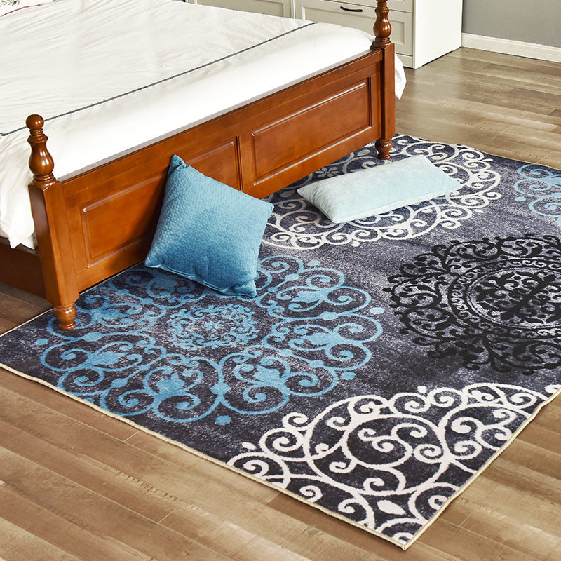 Avtoit | Chic Postmodernism Area Rug Multi Colors Steampunk Carpet Synthetic Pet Friendly Stain Resistant Non-Slip Backing Rug for Home