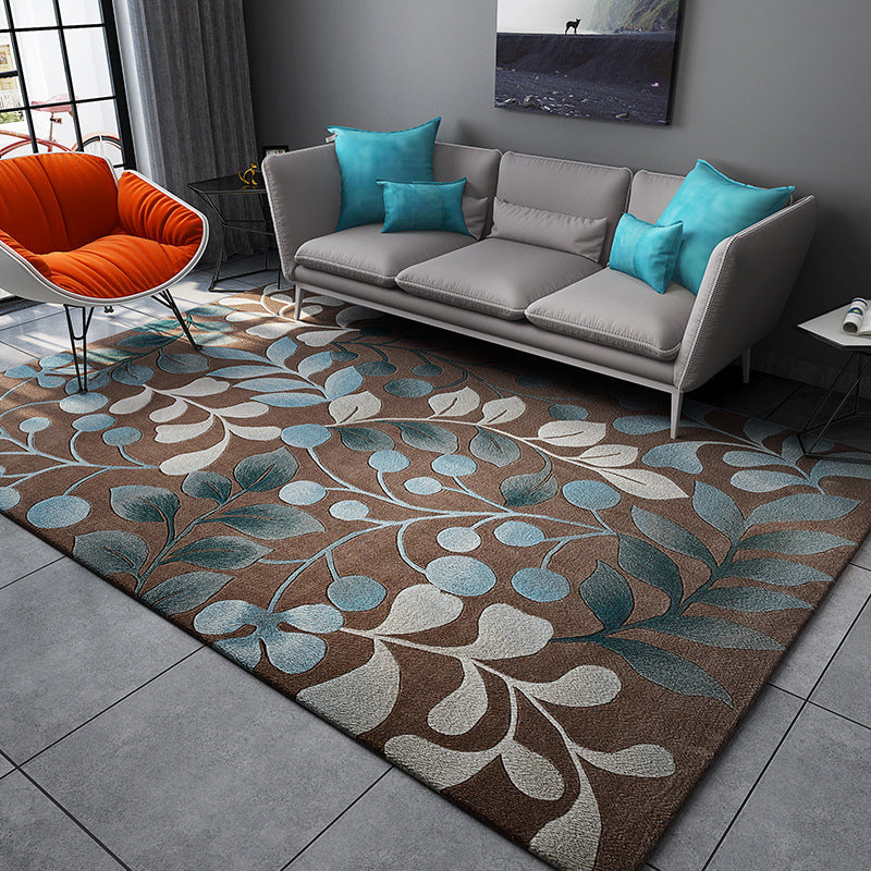 Avtoit | Chic Postmodernism Area Rug Multi Colors Steampunk Carpet Synthetic Pet Friendly Stain Resistant Non-Slip Backing Rug for Home