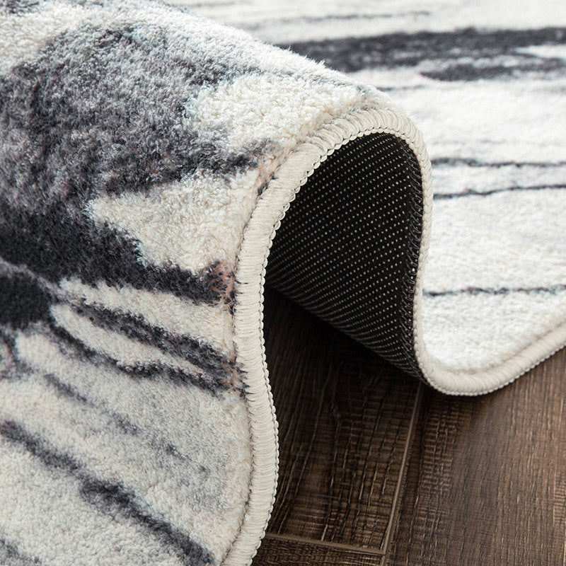 Avtoit | Trendy Abstract Print Carpet Multi-colored Industrial Carpet Polypropylene Machine washable Stain resistant Non-slip backing Carpet for the living room