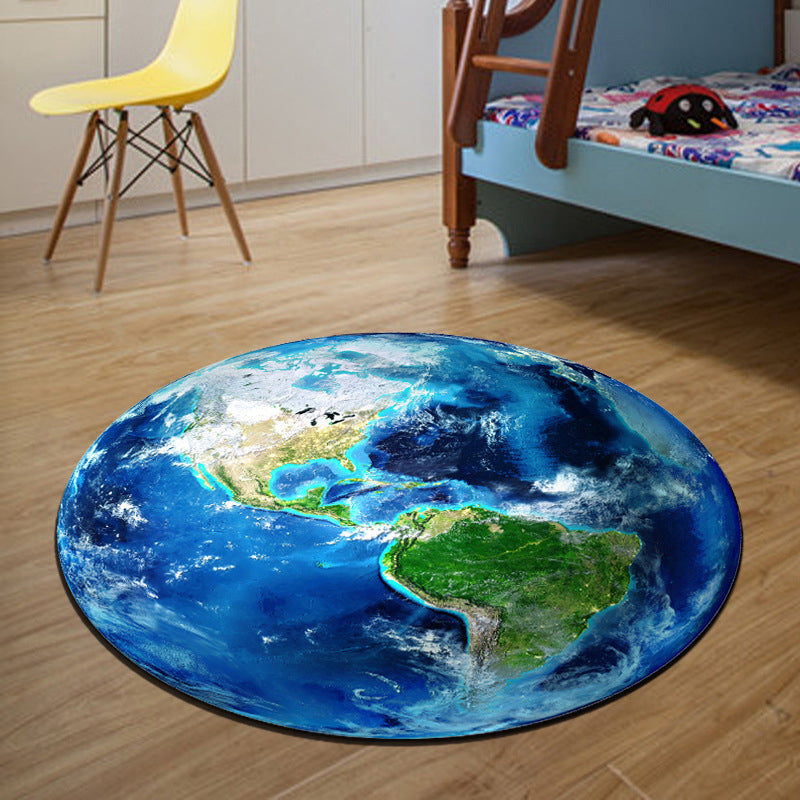Avtoit | Novelty 3D Digital Print Carpet Multicolored Cartoon Carpet Polypropylene Stain Resistant Machine Washable Non-Slip Carpet for Bedroom