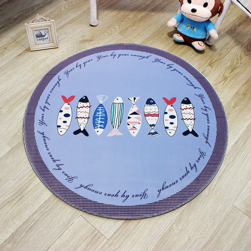 Avtoit | Novelty 3D Digital Print Carpet Multicolored Cartoon Carpet Polypropylene Stain Resistant Machine Washable Non-Slip Carpet for Bedroom