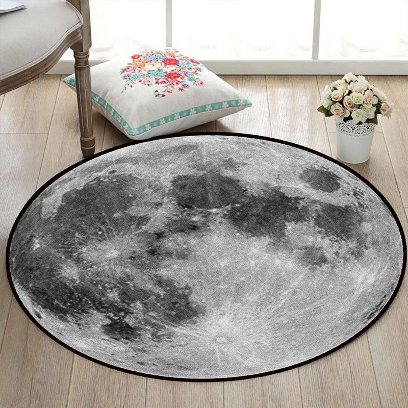 Avtoit | Realistic Multicolor Cosmos Print Rug Polyester Modern Carpet Pet Friendly Non-Slip Machine Washable Rug for Children's Room