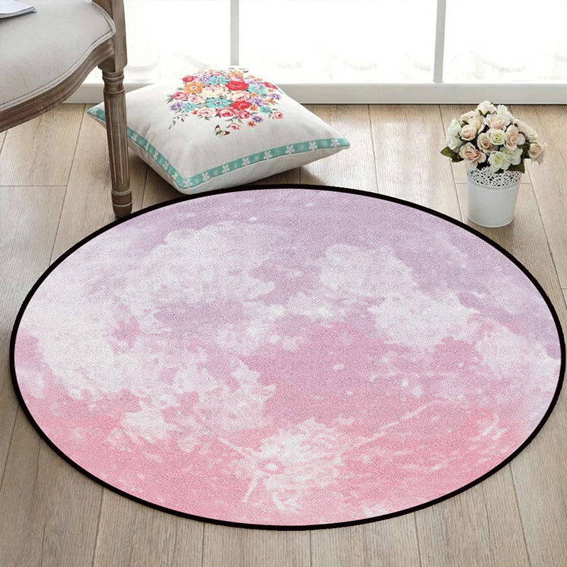 Avtoit | Realistic Multicolor Cosmos Print Rug Polyester Modern Carpet Pet Friendly Non-Slip Machine Washable Rug for Children's Room