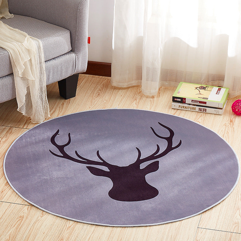 Avtoit | Creative Boys Bedroom Rug Multi Colors Optical Illusion Rug Polypropylene Non-slip Pet-friendly Washable Rug