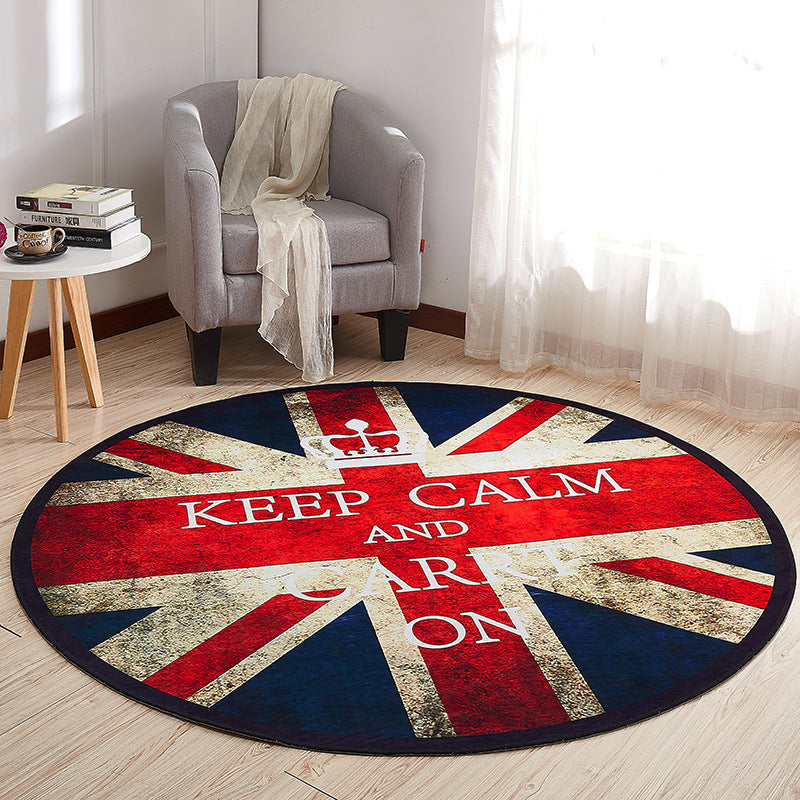Avtoit | Creative Boys Bedroom Rug Multi Colors Optical Illusion Rug Polypropylene Non-slip Pet-friendly Washable Rug