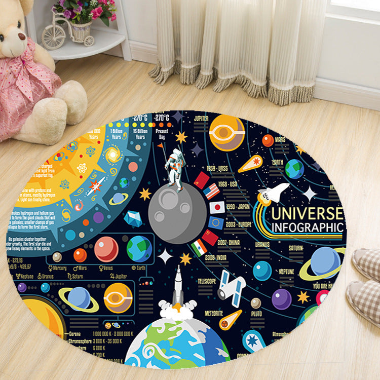Avtoit | Vivid 3D Print Area Rug Multicolor Contemporary Rug Synthetic Pet Friendly Non-Slip Washable Rug for Bedroom