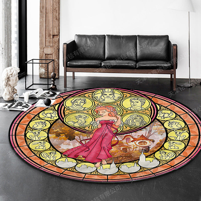 Avtoit | Modern 3D Anime Pattern Carpet Multicolored Polypropylene Carpet Non-Slip Back Machine Washable Pet-Friendly Carpet for the Children's Room