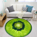 Avtoit | Multicolor Playroom Carpet Modern 3D Graphic Fruit Carpet Synthetic Non-Slip Machine Washable Stain Resistant Indoor Carpet