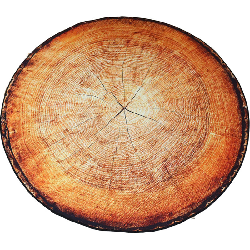 Avtoit | Multicolor 3D Tree Rings Carpet Polypropylene Contemporary Carpet Washable Non-Slip Back Animal-Friendly Carpet for Living Room