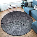 Avtoit | Multicolor 3D Tree Rings Carpet Polypropylene Contemporary Carpet Washable Non-Slip Back Animal-Friendly Carpet for Living Room