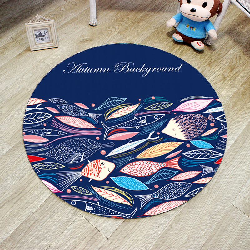 Avtoit | Unique 3D Cartoon Rug Multi Color Novelty Rug Polypropylene Non-Slip Back Stain Resistant Washable Rug for Bedroom