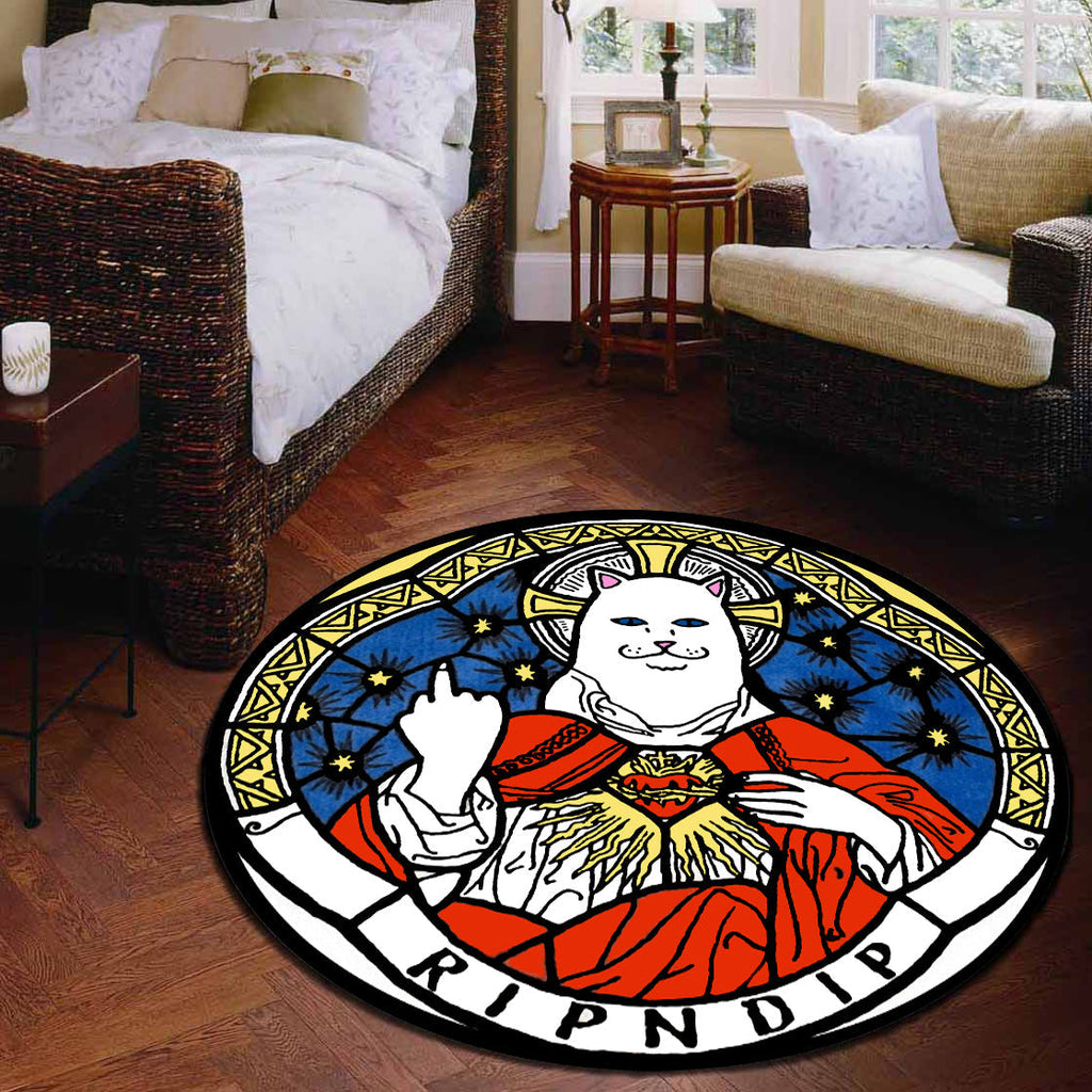 Avtoit | Unique 3D Cartoon Rug Multi Color Novelty Rug Polypropylene Non-Slip Back Stain Resistant Washable Rug for Bedroom