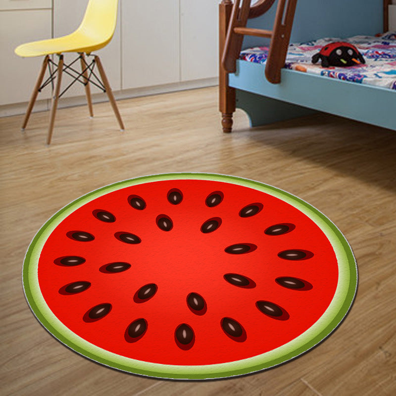 Avtoit | Unique 3D Cartoon Rug Multi Color Novelty Rug Polypropylene Non-Slip Back Stain Resistant Washable Rug for Bedroom