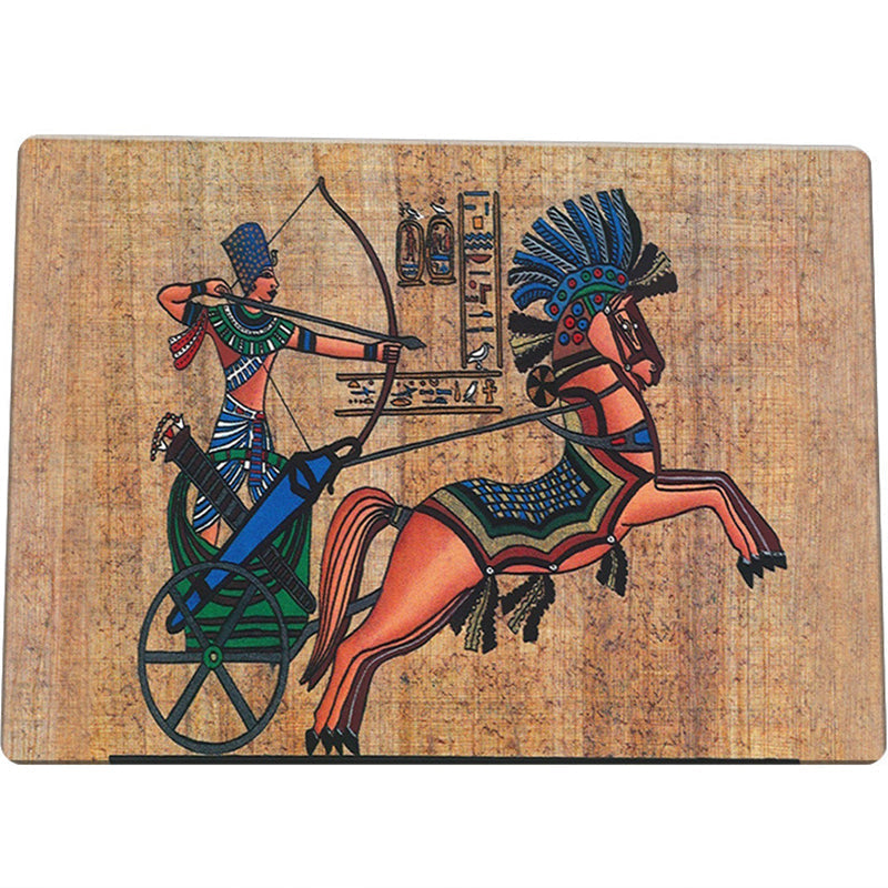 Avtoit | Novelty Living Room Rug Multicolored Tribal Figures Print Rug Synthetic Pet Friendly Non-Slip Back Washable Rug