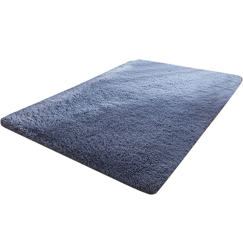 Avtoit | Multicolored living room rug Nordic simple rug fluffy machine washable stain resistant non-slip back rug with braided edge
