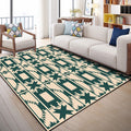 Avtoit | Multi Color Geometric Graphic Rug Polypropylene Novelty Rug Machine Washable Non-Slip Stain Resistant Rug for Large Room