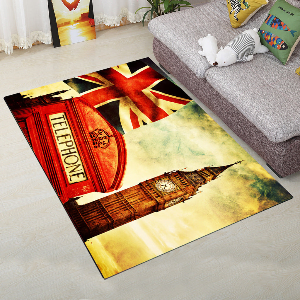 Avtoit | Personality Scandinavian Carpet Multi Colors 3D Print Scenery Carpet Washable Non-slip Stain-resistant Rug for Home