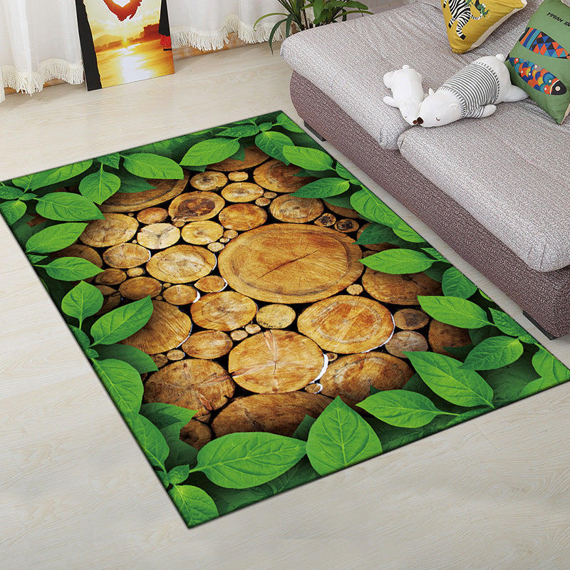 Avtoit | Multi-Color Modern Rug Polyester Digital Graphic Living Room Rug Non-Slip Back Pet-Friendly Washable Rug for Guest Room