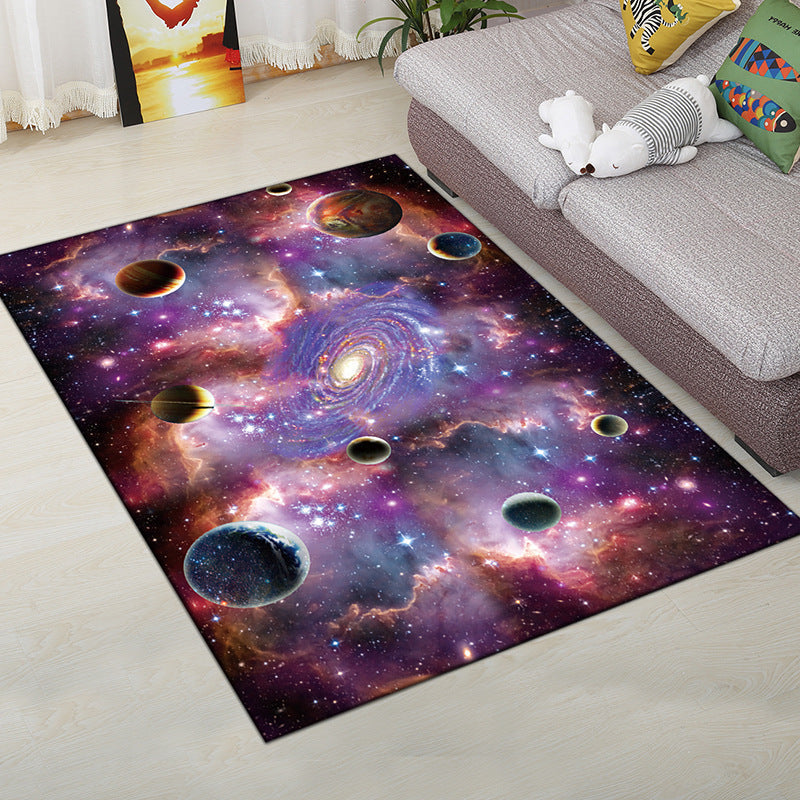 Avtoit | Multi-Color Modern Rug Polyester Digital Graphic Living Room Rug Non-Slip Back Pet-Friendly Washable Rug for Guest Room